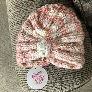 Anthropologie Knit Collage Swirl Turban Hat